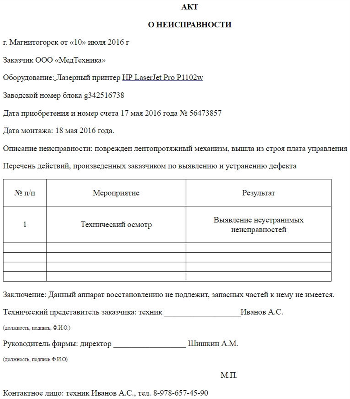 Что такое акт осмотра сломанного радиатора отопления?