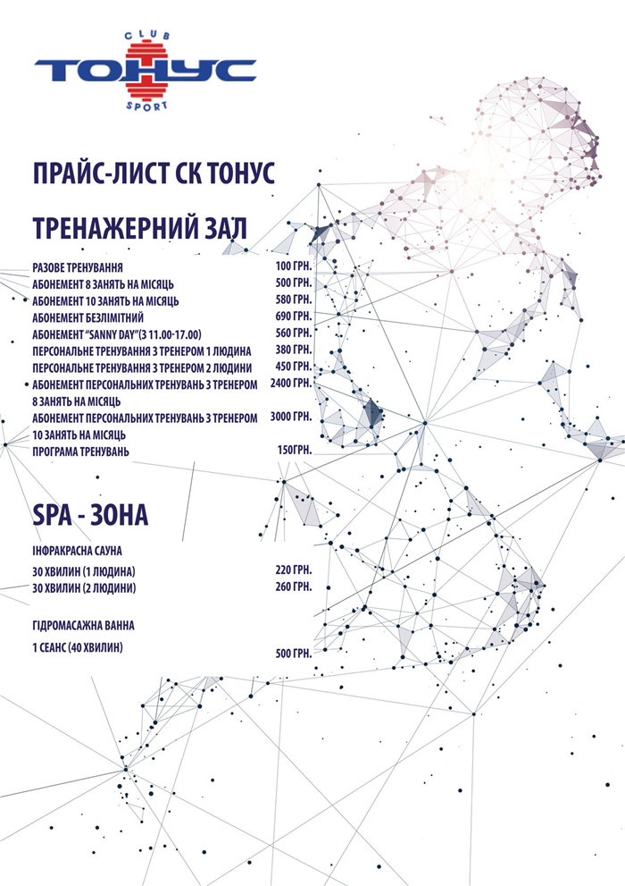 Типы абонементов в фитнес клубе